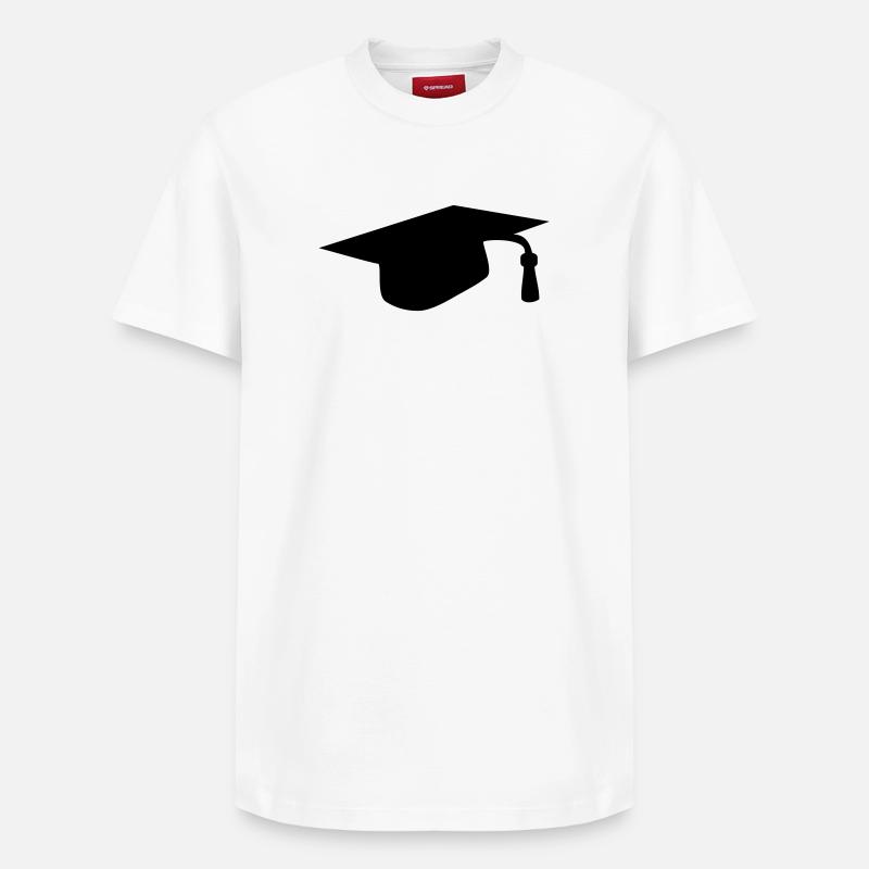 Casquette de remise des diplômes - T-shirt unisexe décontracté en coton Supima – de SPREAD - blanc
