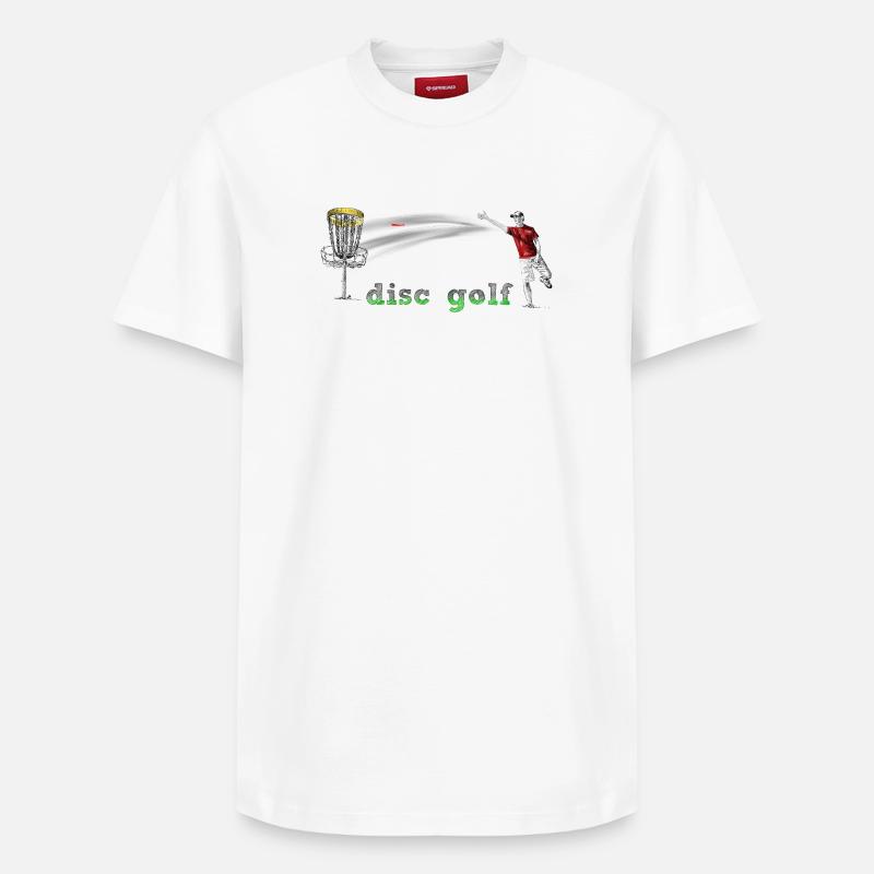 Disc Golf - Relaxed Unisex Supima Cotton T-Shirt – von SPREAD - Weiß