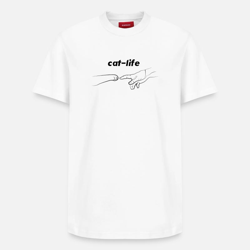 CAT LIFE - T-shirt unisexe décontracté en coton Supima – de SPREAD - blanc