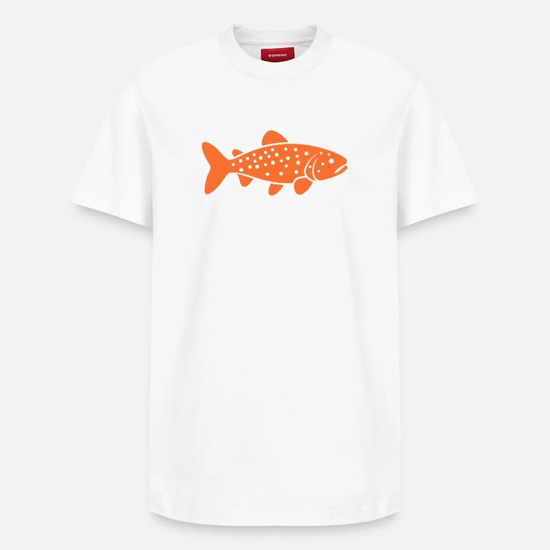 truite - T-shirt unisexe décontracté en coton Supima – de SPREAD - blanc