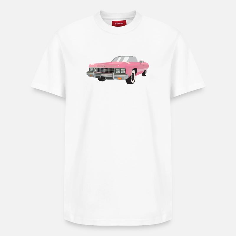 Blanks de voitures roses - T-shirt unisexe décontracté en coton Supima – de SPREAD - blanc