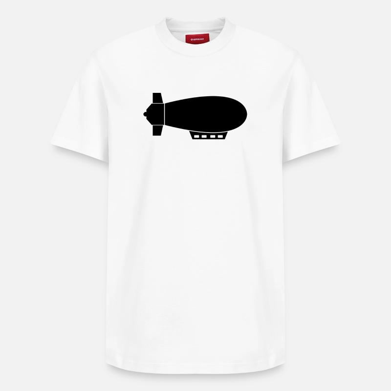 Dirigeable - T-shirt unisexe décontracté en coton Supima – de SPREAD - blanc