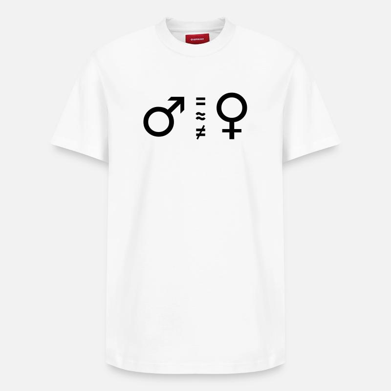 weiblich männlich - Relaxed Unisex Supima Cotton T-Shirt – von SPREAD - Weiß