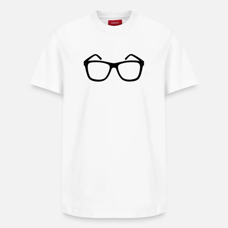Brille - Relaxed Unisex Supima Cotton T-Shirt – von SPREAD - Weiß