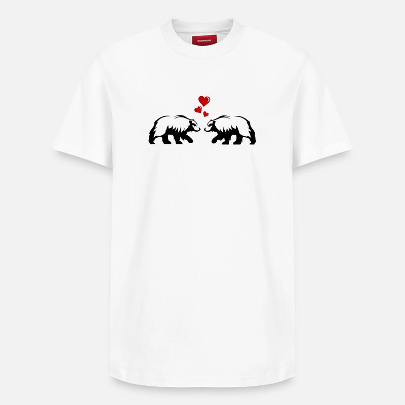 Bear Love - T-shirt unisexe décontracté en coton Supima – de SPREAD - blanc