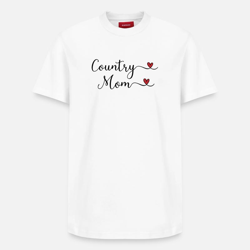 Maman de campagne - T-shirt unisexe décontracté en coton Supima – de SPREAD - blanc