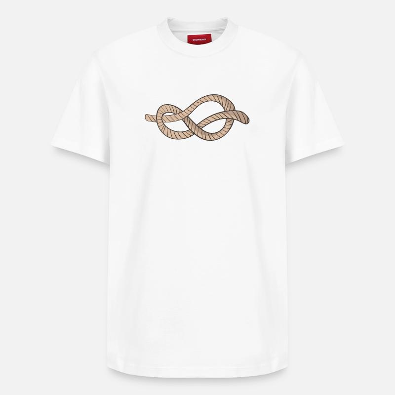 nœud - T-shirt unisexe décontracté en coton Supima – de SPREAD - blanc