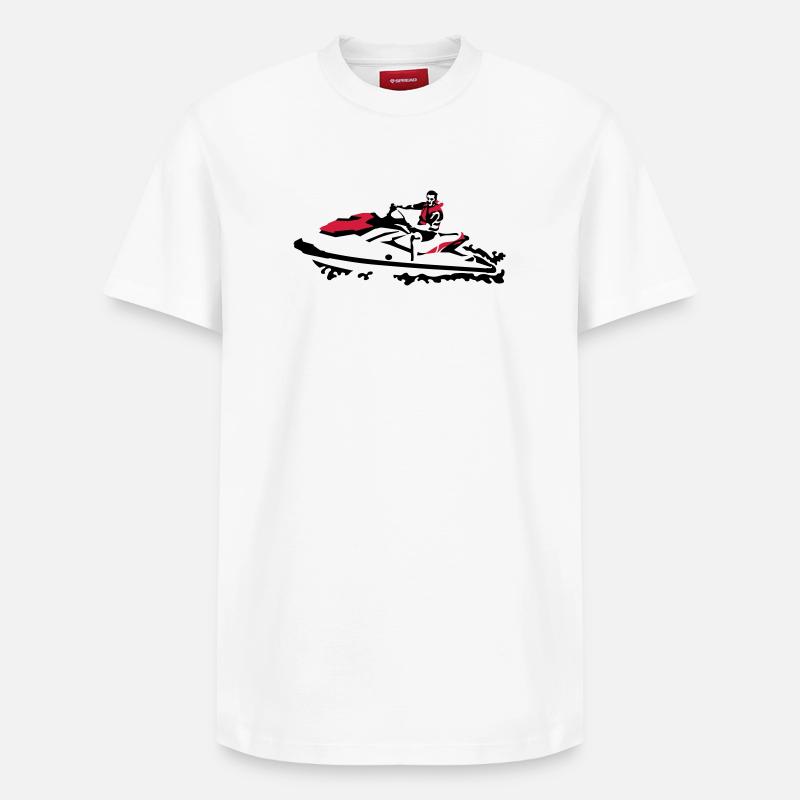 jetski - T-shirt unisexe décontracté en coton Supima – de SPREAD - blanc