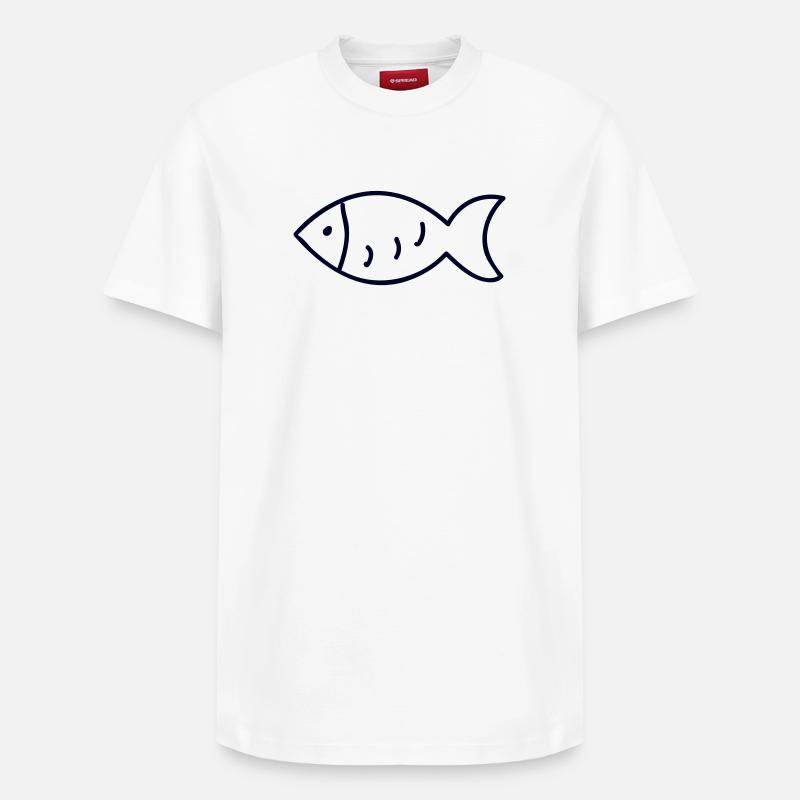 Pêcheurs Pêche Poisson - T-shirt unisexe décontracté en coton Supima – de SPREAD - blanc
