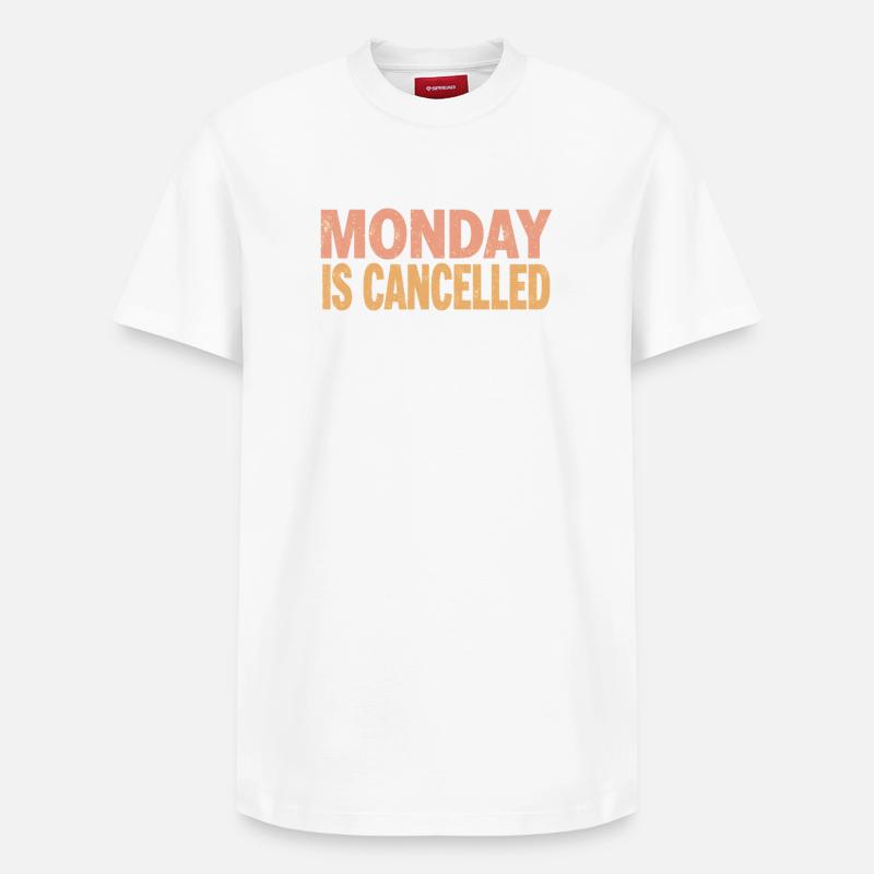 Lundi est annulé - T-shirt unisexe décontracté en coton Supima – de SPREAD - blanc
