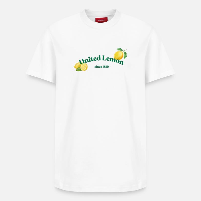 Citron uni - T-shirt unisexe décontracté en coton Supima – de SPREAD - blanc
