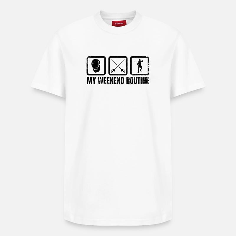 Meine Wochenendroutine - Relaxed Unisex Supima Cotton T-Shirt – von SPREAD - Weiß