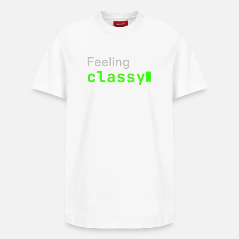 Feeling classy | Developer mood - Relaxed Unisex Supima Cotton T-Shirt – von SPREAD - Weiß
