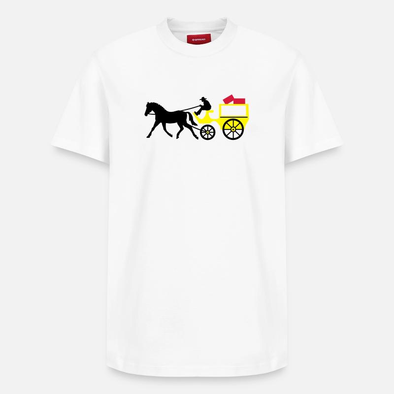 postkutsche post transport - Relaxed Unisex Supima Cotton T-Shirt – von SPREAD - Weiß
