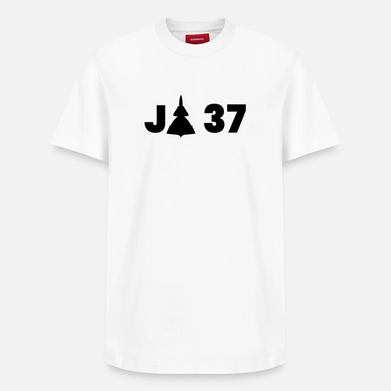 JA 37 Viggen - T-shirt unisexe décontracté en coton Supima – de SPREAD - blanc