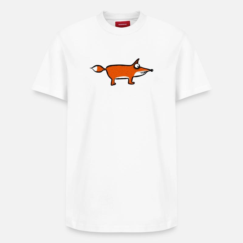 Fuchs - Relaxed Unisex Supima Cotton T-Shirt – von SPREAD - Weiß