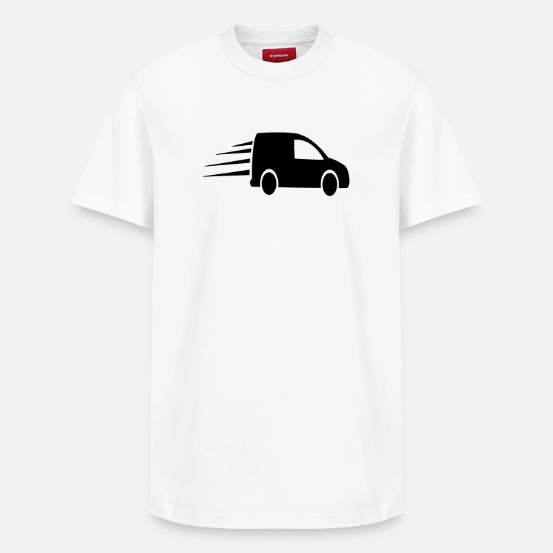Commander une voiture bestelingen - T-shirt unisexe décontracté en coton Supima – de SPREAD - blanc