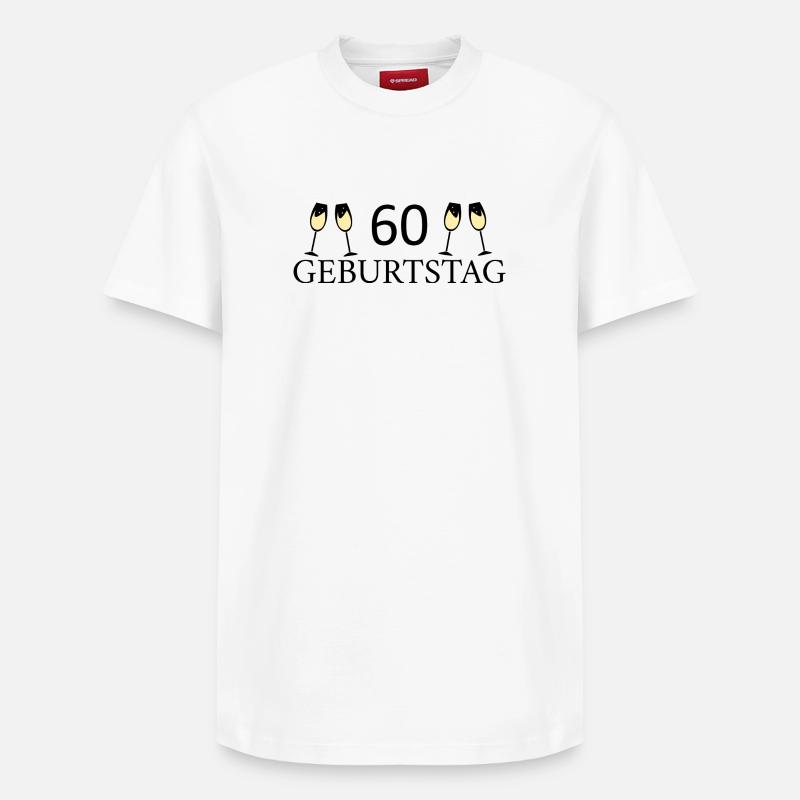 60e anniversaire 60 ans - T-shirt unisexe décontracté en coton Supima – de SPREAD - blanc