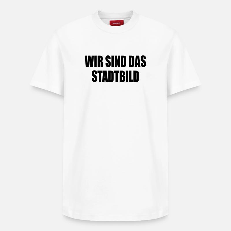 wir sind das stadtbild - Relaxed Unisex Supima Cotton T-Shirt – von SPREAD - Weiß