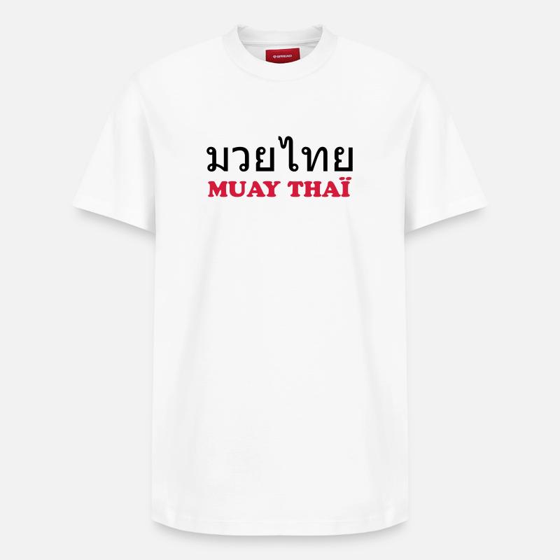 Muay Thai - T-shirt unisexe décontracté en coton Supima – de SPREAD - blanc