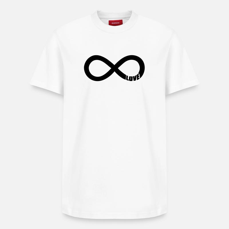 infinite love - amour infini - T-shirt unisexe décontracté en coton Supima – de SPREAD - blanc