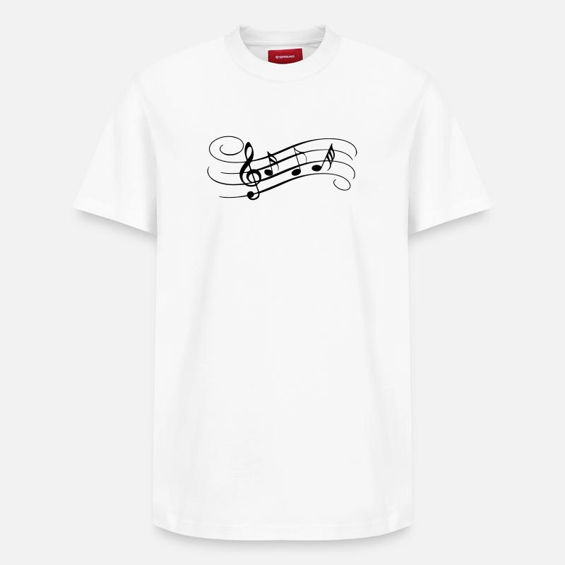 Envolée de notes - T-shirt unisexe décontracté en coton Supima – de SPREAD - blanc