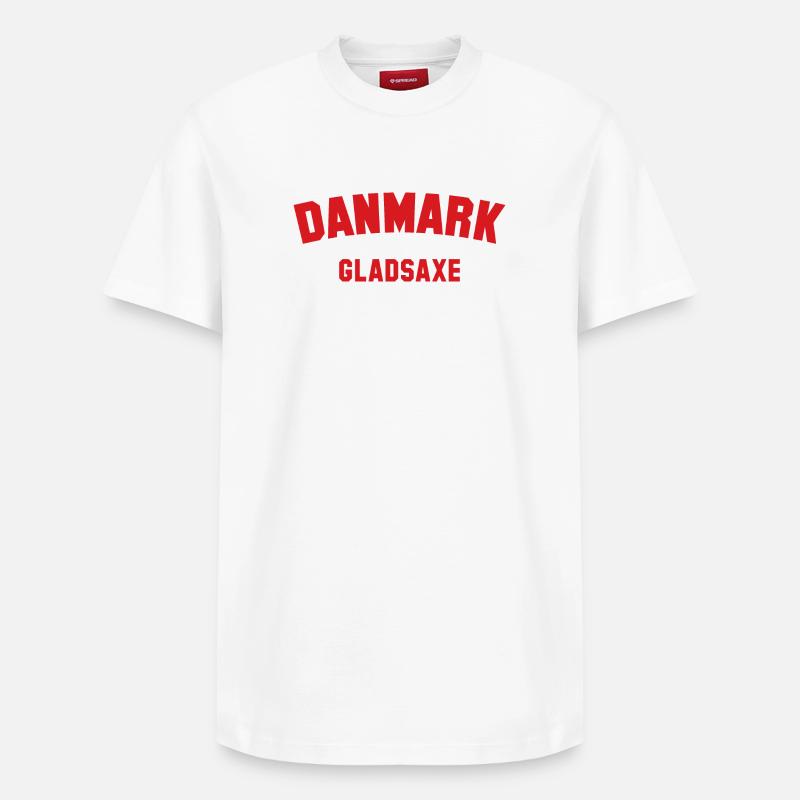 GLADSAXE Danmark Denmark - Relaxed Unisex Supima Cotton T-Shirt – by SPREAD - white