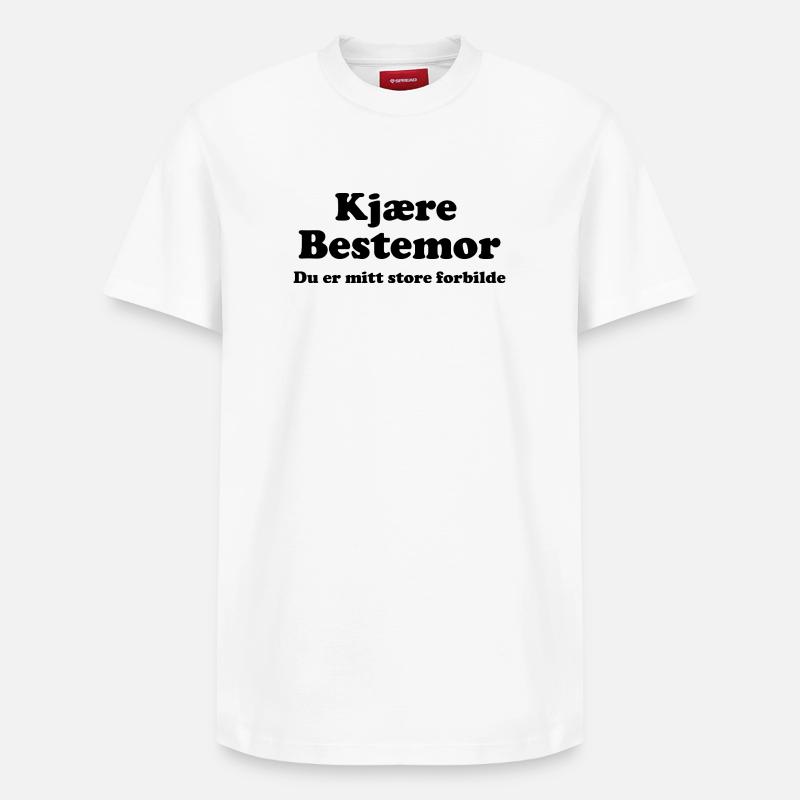 Chère grand-mère - T-shirt unisexe décontracté en coton Supima – de SPREAD - blanc
