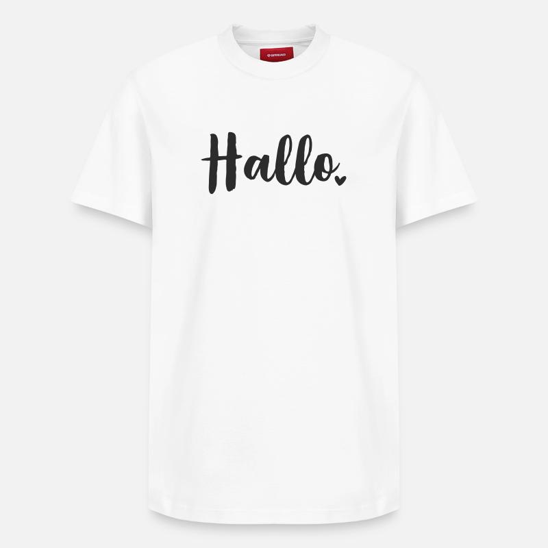Hallo Herz - Relaxed Unisex Supima Cotton T-Shirt – von SPREAD - Weiß