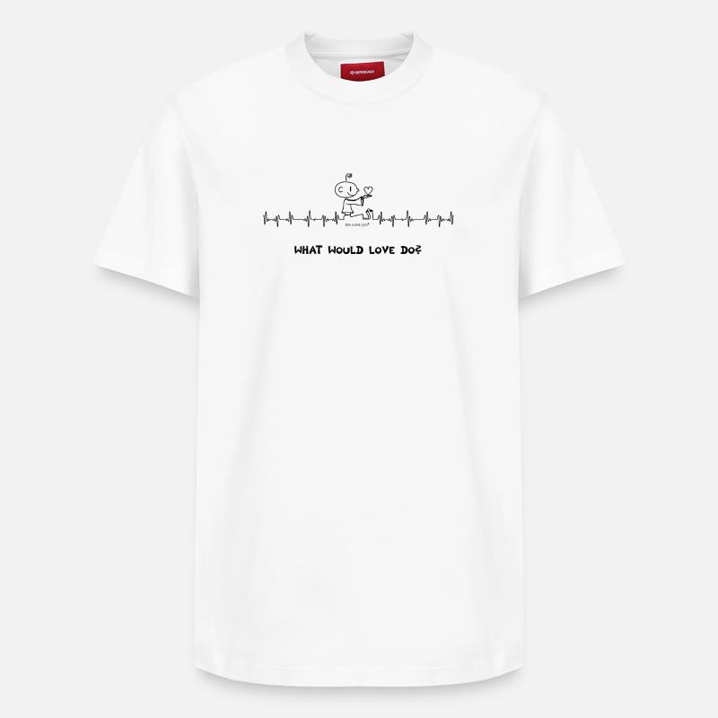 Que ferait l’amour ? - T-shirt unisexe décontracté en coton Supima – de SPREAD - blanc