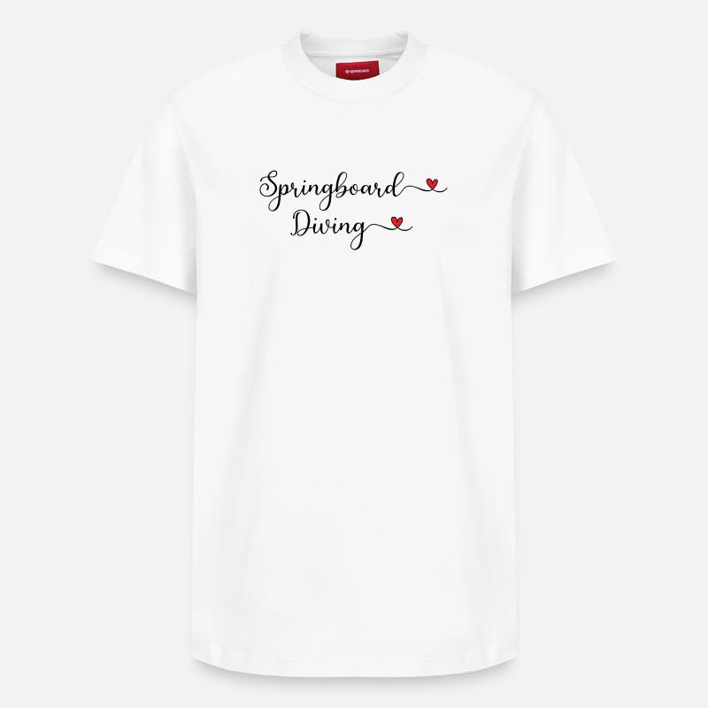 Plongée tremplin - T-shirt unisexe décontracté en coton Supima – de SPREAD - blanc
