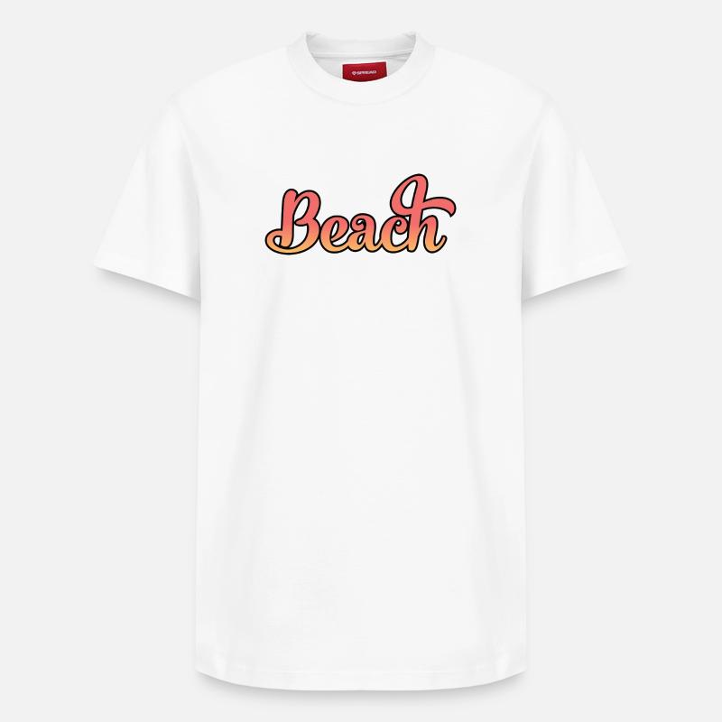 Plage - T-shirt unisexe décontracté en coton Supima – de SPREAD - blanc
