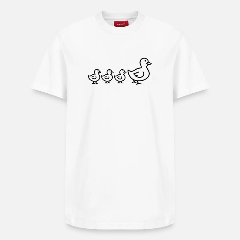 famille canard - T-shirt unisexe décontracté en coton Supima – de SPREAD - blanc