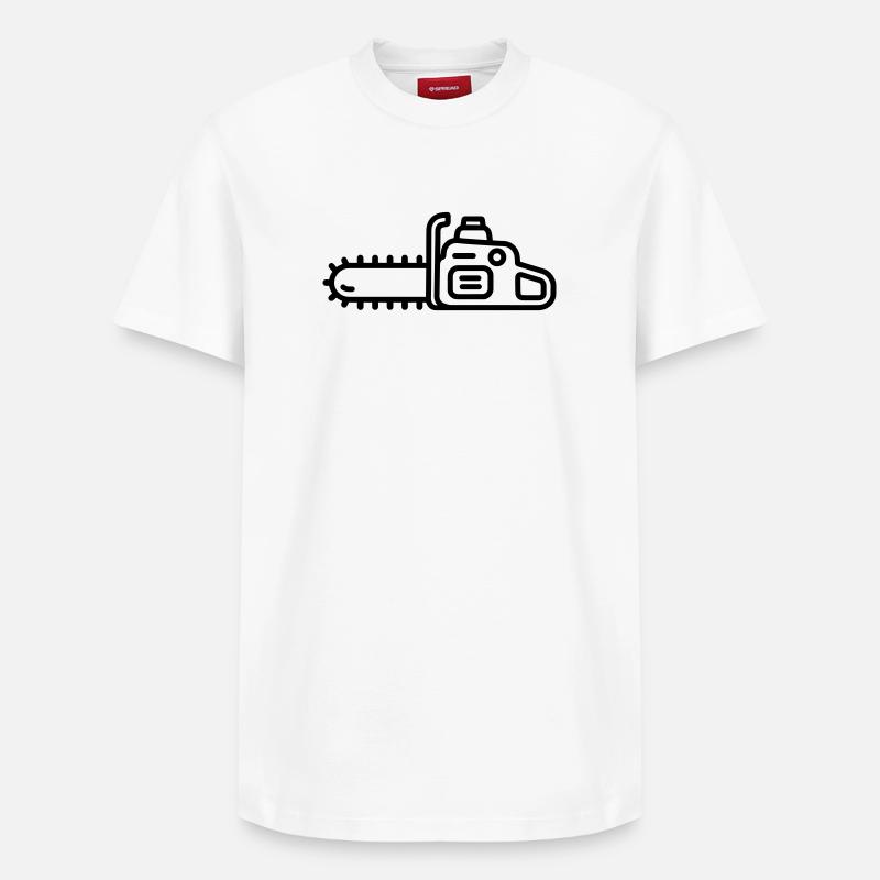 tronçonneuse - T-shirt unisexe décontracté en coton Supima – de SPREAD - blanc