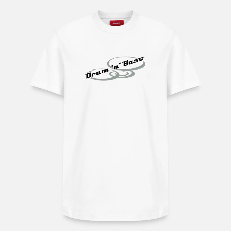 Drum 'n' Bass Design - T-shirt unisexe décontracté en coton Supima – de SPREAD - blanc
