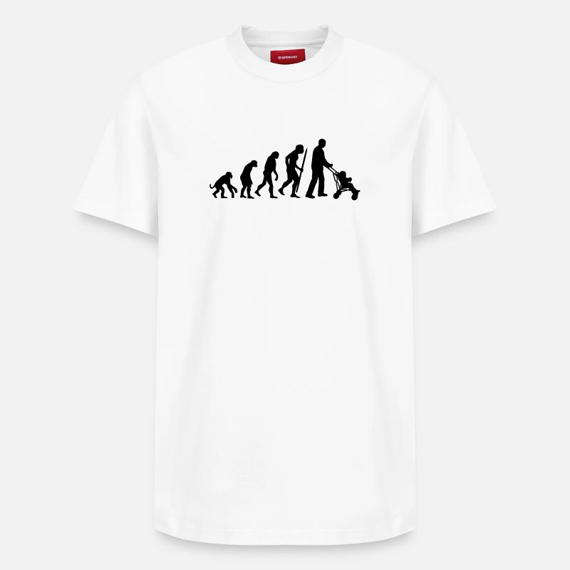 Le développement de la super-papa - T-shirt unisexe décontracté en coton Supima – de SPREAD - blanc