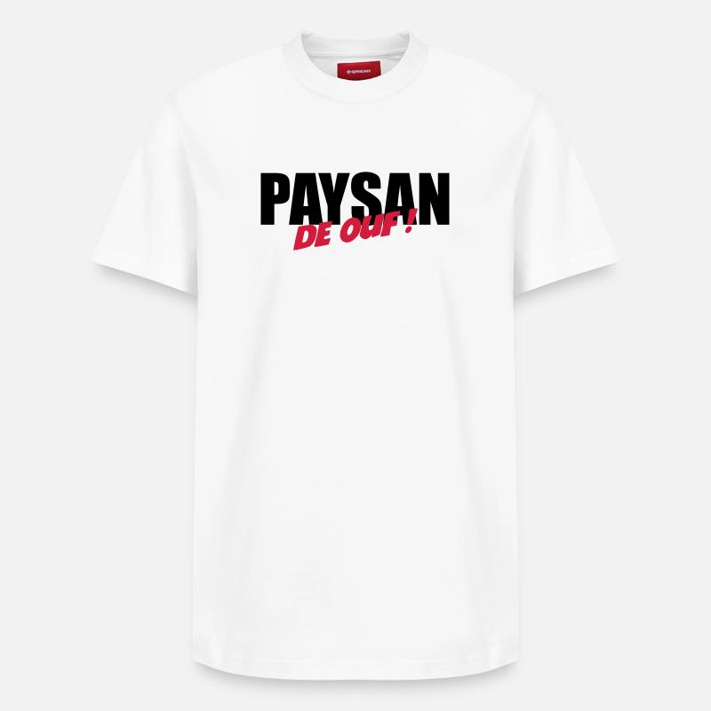 Paysan de ouf ! - T-shirt unisexe décontracté en coton Supima – de SPREAD - blanc