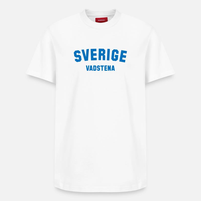 VADSTENA, Sverige, Suède - T-shirt unisexe décontracté en coton Supima – de SPREAD - blanc