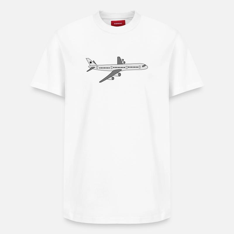 avion - T-shirt unisexe décontracté en coton Supima – de SPREAD - blanc