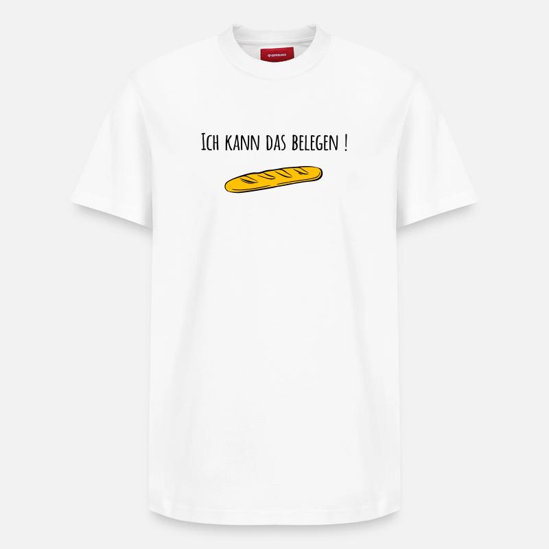Baguette - T-shirt unisexe décontracté en coton Supima – de SPREAD - blanc