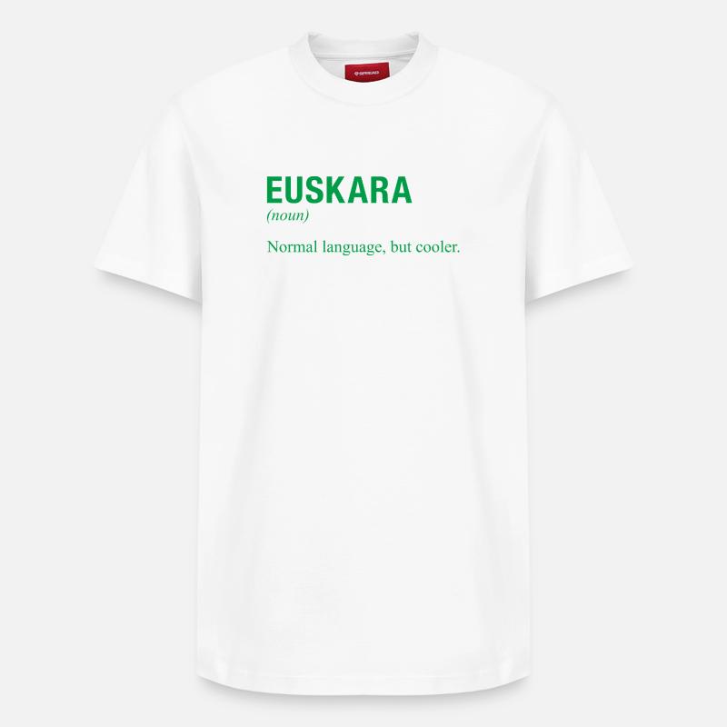 Basque language  - Relaxed Unisex Supima Cotton T-Shirt – von SPREAD - Weiß