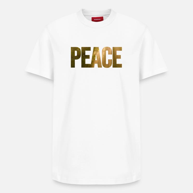 Peace in mind - T-shirt unisexe décontracté en coton Supima – de SPREAD - blanc