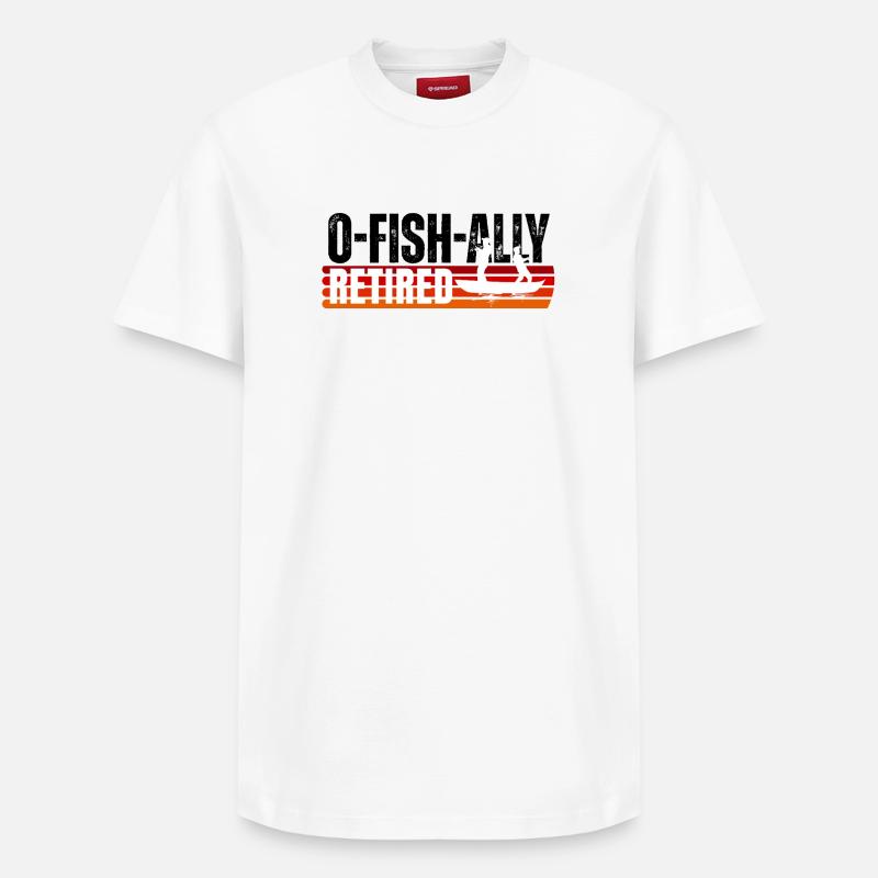 Pêcheur retraité sur Sunset Boat - T-shirt unisexe décontracté en coton Supima – de SPREAD - blanc