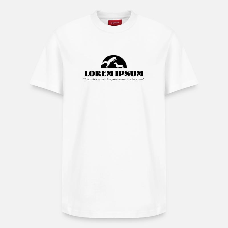 LoremIpsum – the quick brown fox ... - Relaxed Unisex Supima Cotton T-Shirt – by SPREAD - white