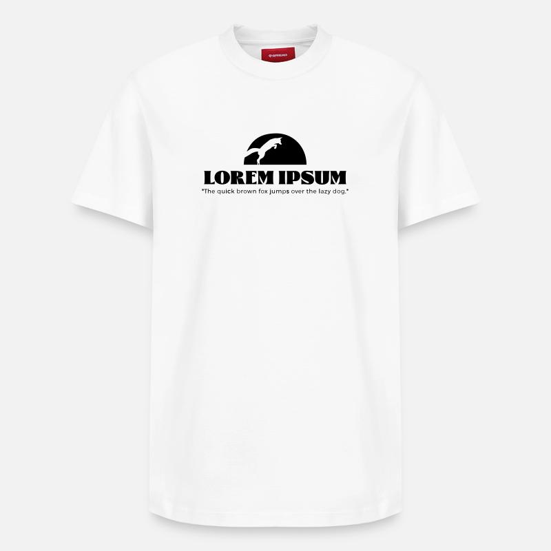 Lorem Ipsum „The quick brown ... - Relaxed Unisex Supima Cotton T-Shirt – von SPREAD - Weiß