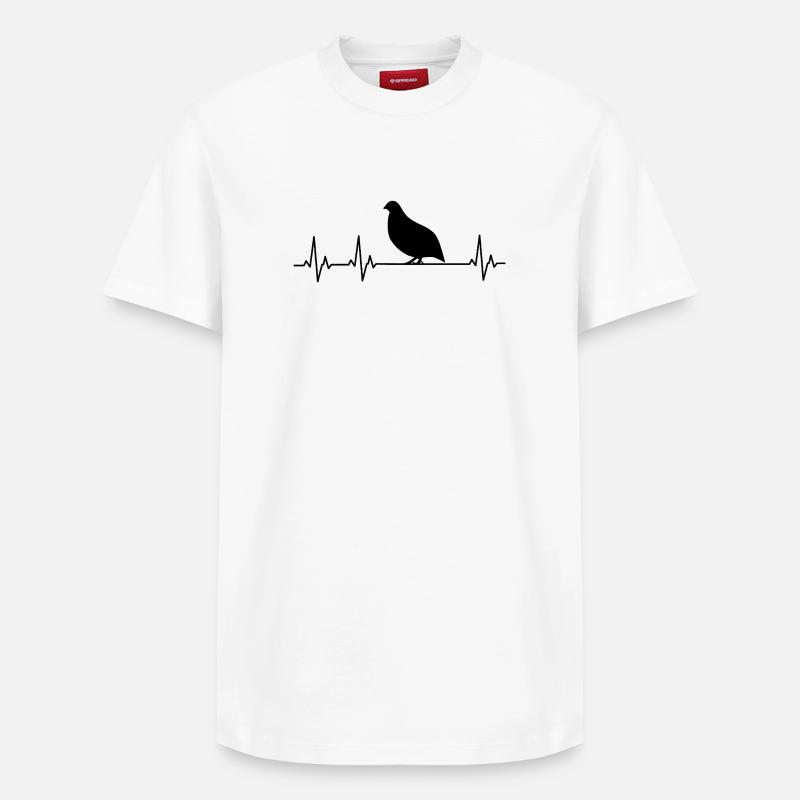 Caille - Éleveur de caille - T-shirt unisexe décontracté en coton Supima – de SPREAD - blanc