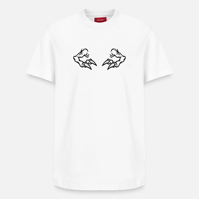 T-Rex Vorderbeine - Relaxed Unisex Supima Cotton T-Shirt – von SPREAD - Weiß