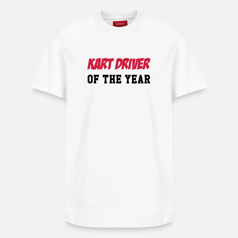 Karting / Kart / Pilote / Voiture - T-shirt unisexe décontracté en coton Supima – de SPREAD - blanc