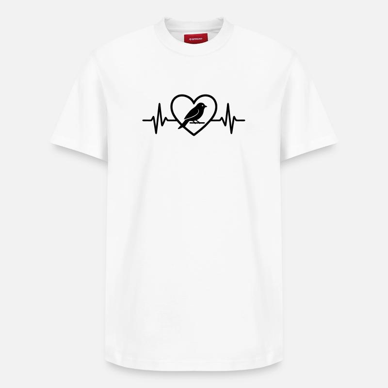 Cœur de Canari - T-shirt unisexe décontracté en coton Supima – de SPREAD - blanc