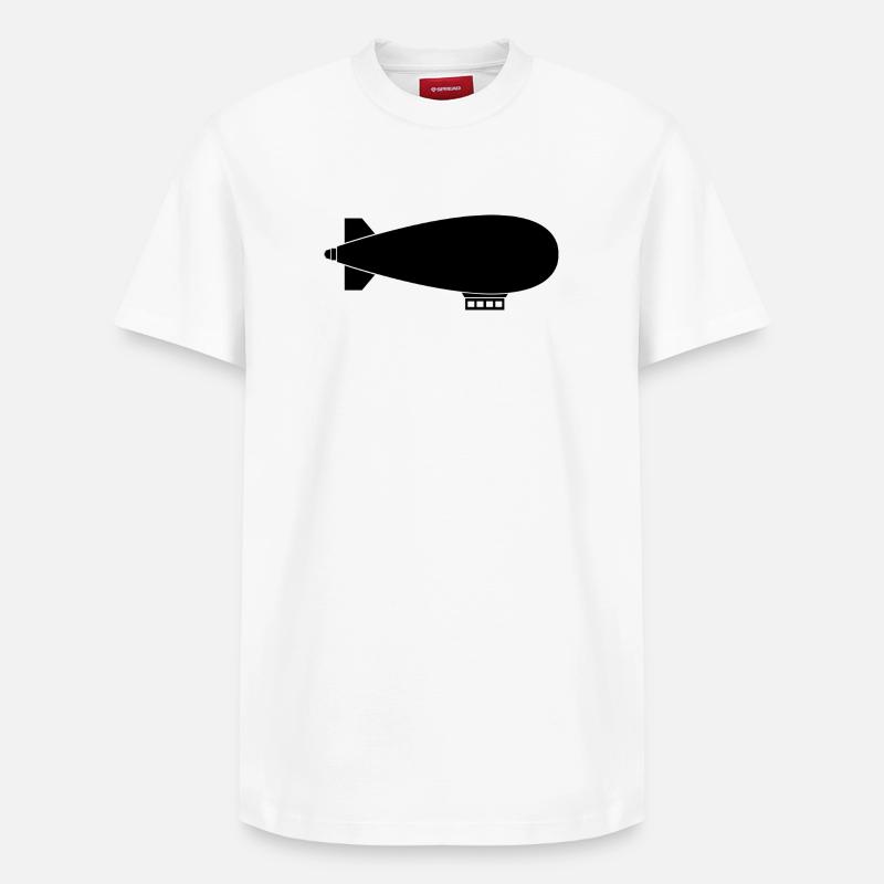 Luftschiff - Relaxed Unisex Supima Cotton T-Shirt – von SPREAD - Weiß